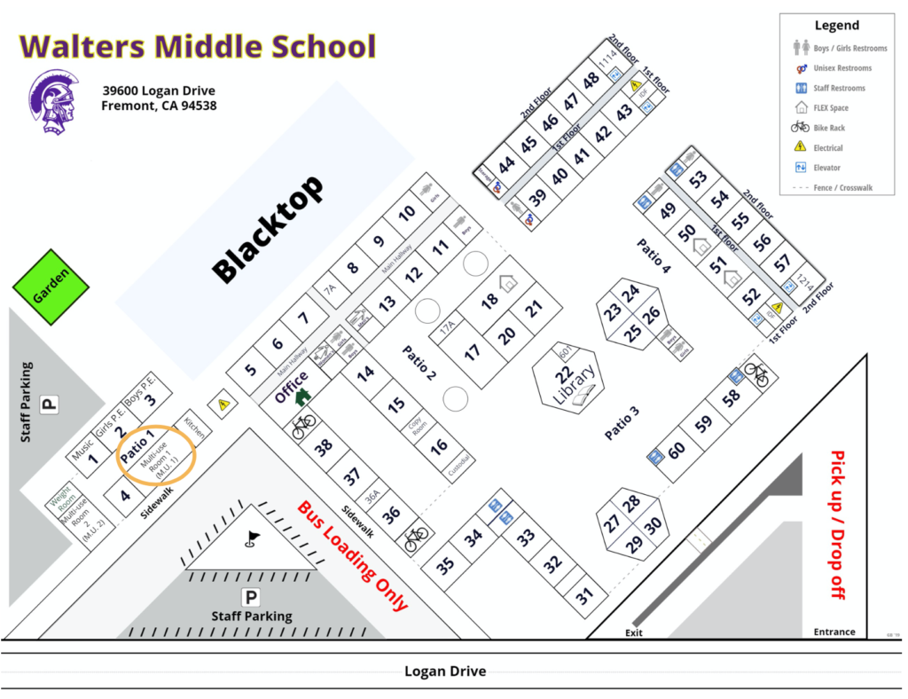 Walters Middle School Map