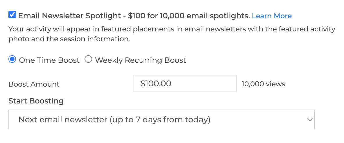 Premium Email Boosts